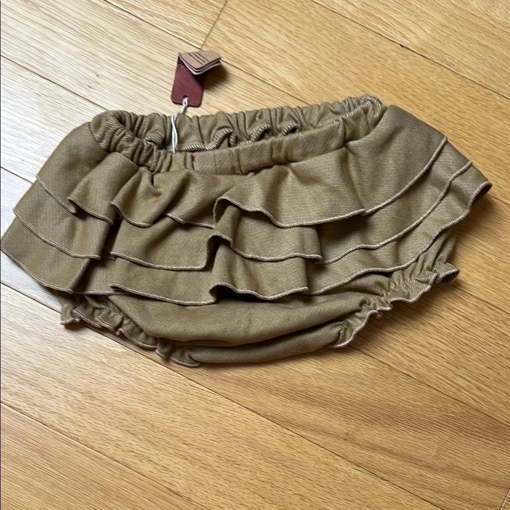 Milkbarn Brown Ruffled Diaper Cover Bloomers